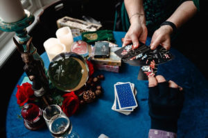 themed tarot table